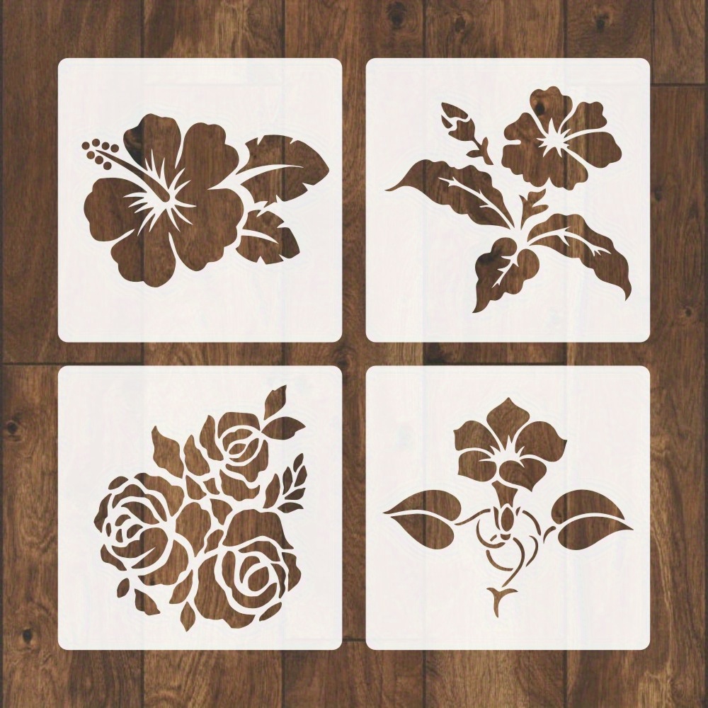 Stencils For Painting Reusable Tree Plant Flower Stencils - Temu