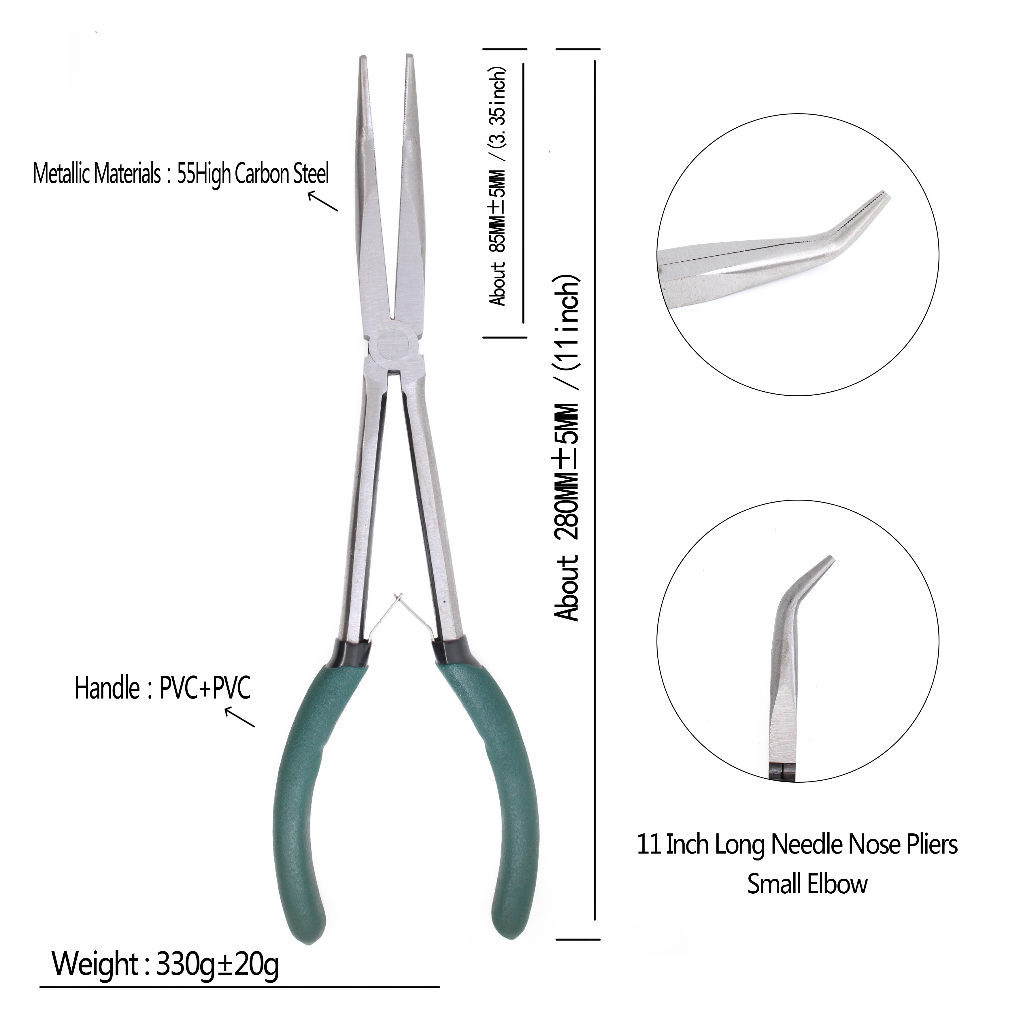 Mini Needle Nose Pliers Set Serrated Straight/bent Nose - Temu