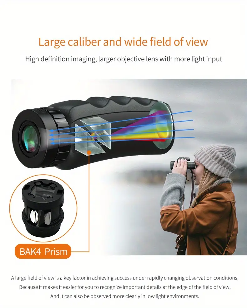 1pc10x25 waterproof monocular telescope high definition outdoor telescope can be used with mobile phones to take photo suitable for bird watching camping travel life concert details 7