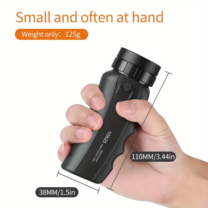 1pc10x25 waterproof monocular telescope high definition outdoor telescope can be used with mobile phones to take photo suitable for bird watching camping travel life concert details 2