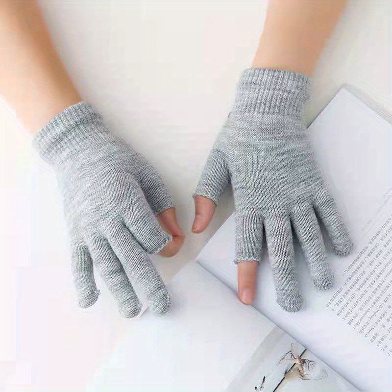 Adult Gloves, Autumn And , And, Students, Winter Students, Writing, Half-finger Gloves, Fingers