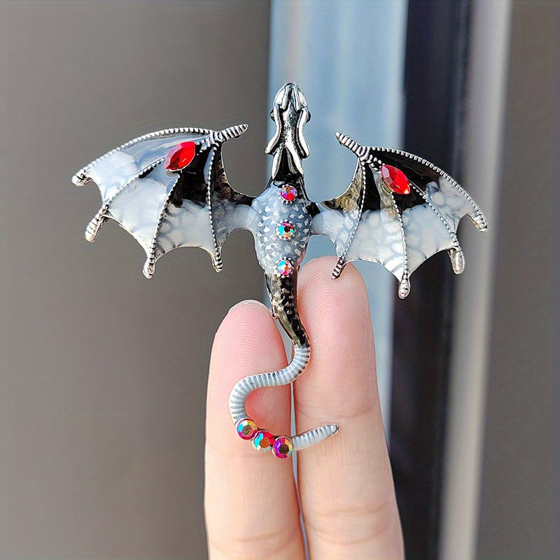 Enamel Dragon Brooch for Unisex, Creative Clothing Accessory