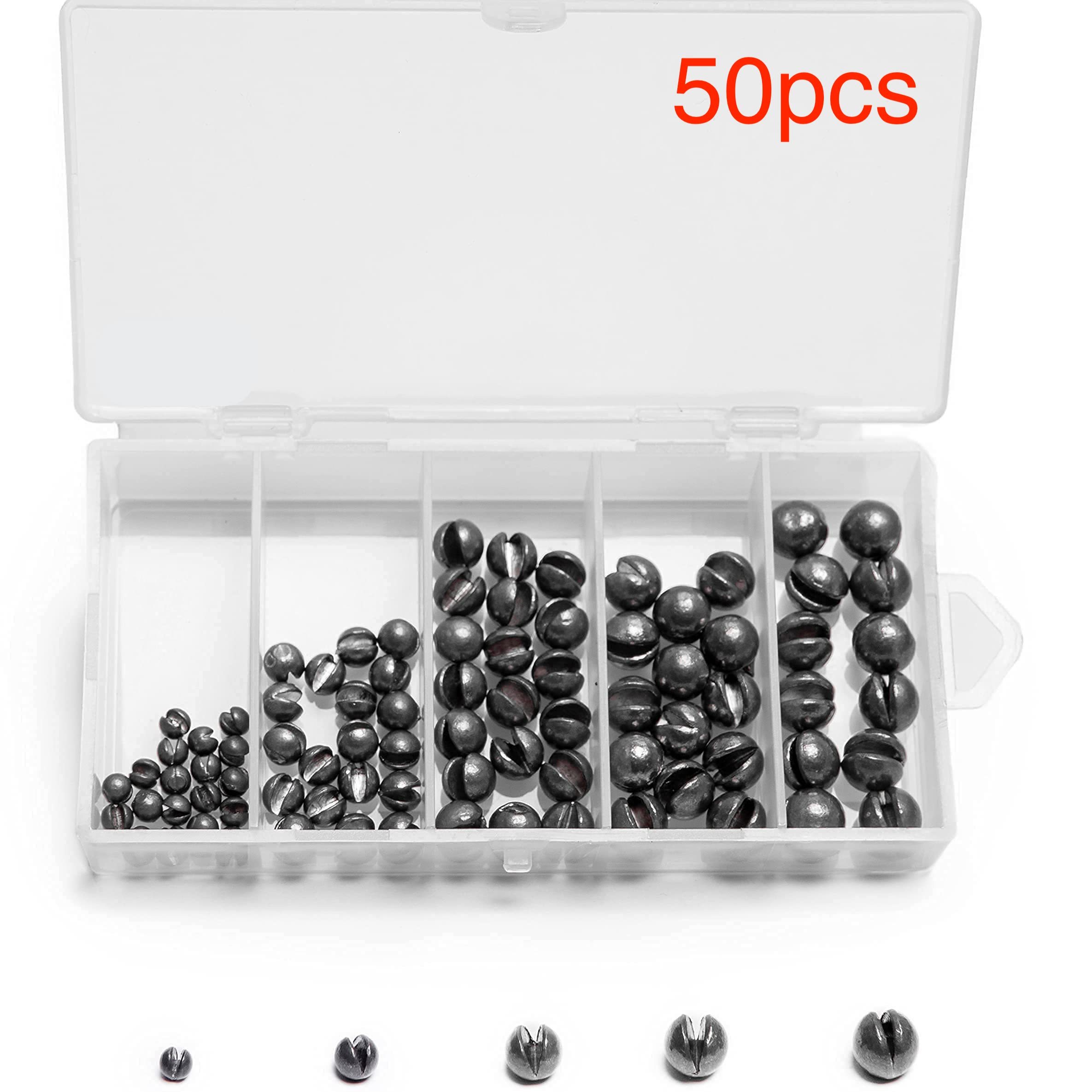  ECOFT Lead Free Fishing Sinkers and Weights Coated Egg Sinkers  Cannonball Sinkers Assorted Sizes 10g-200g in Bag and Fishing Weights  Sinkers Assortment Box Drop Shot for Saltwater Freshwater : Sports