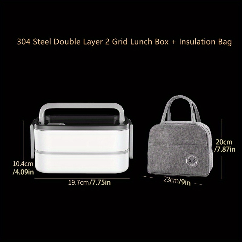 1pc Portable Lunch Box, Modern Stainless Steel Lunch Box For