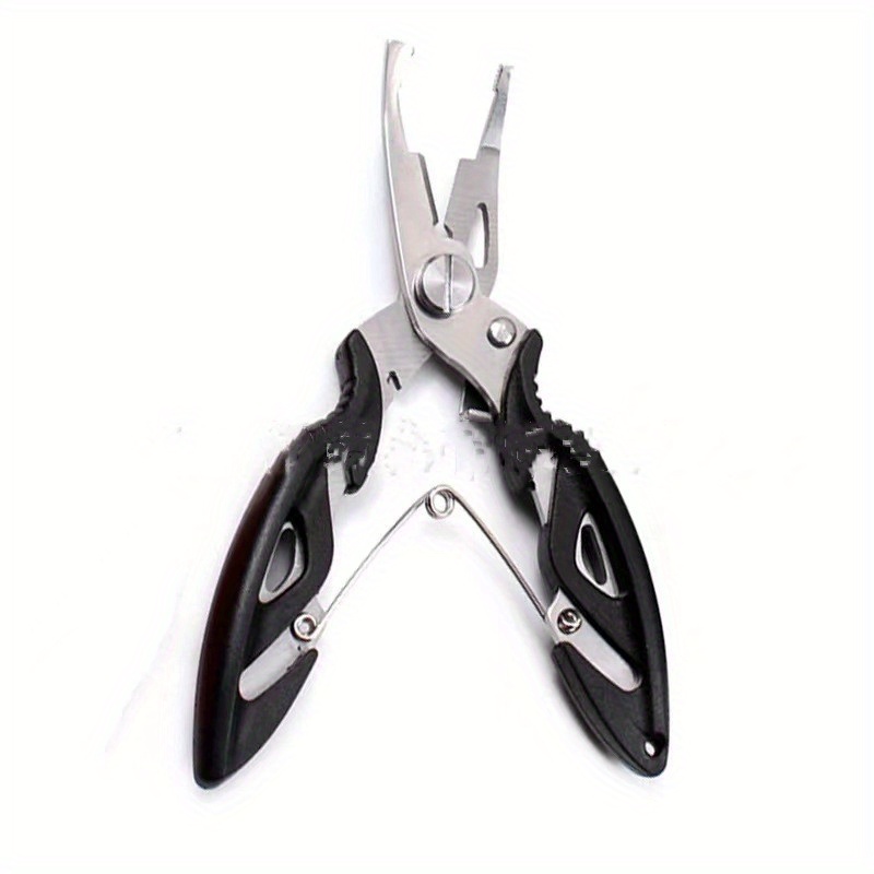 1pc Stainless Steel Curved Mouth Fishing Pliers, Multifunctional Lure  Pliers, Fish Hook Remover, Braided Line Cutter