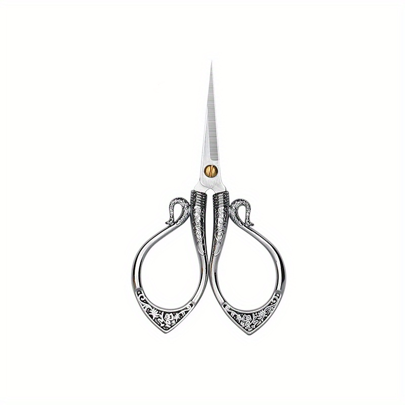 Stainless Steel Gilded Crane Scissors Vintage Craft Scissors - Temu