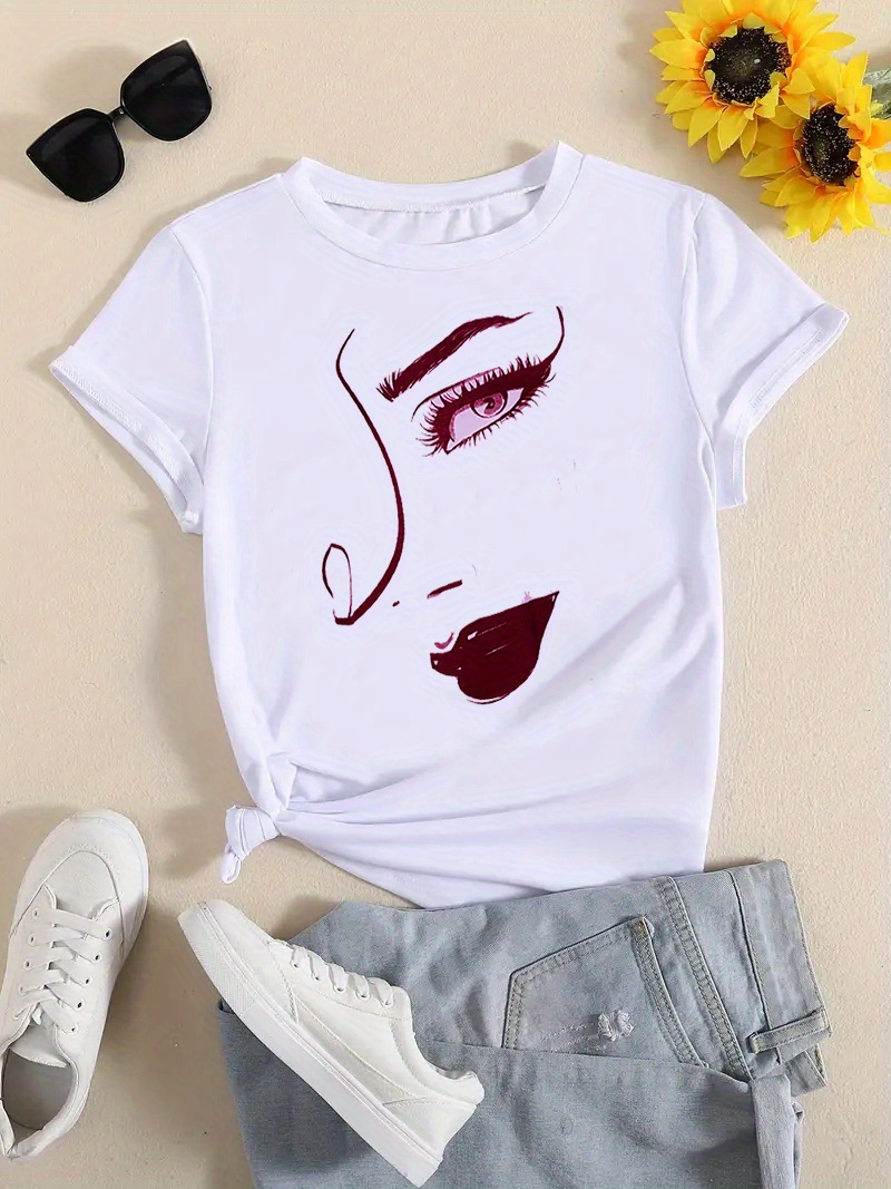 T-shirt De Noël Femme - Manches Courtes, Col Rond - Coton Doux - Motifs Festifs (sapins, Flocons) - Cadeau Idéal