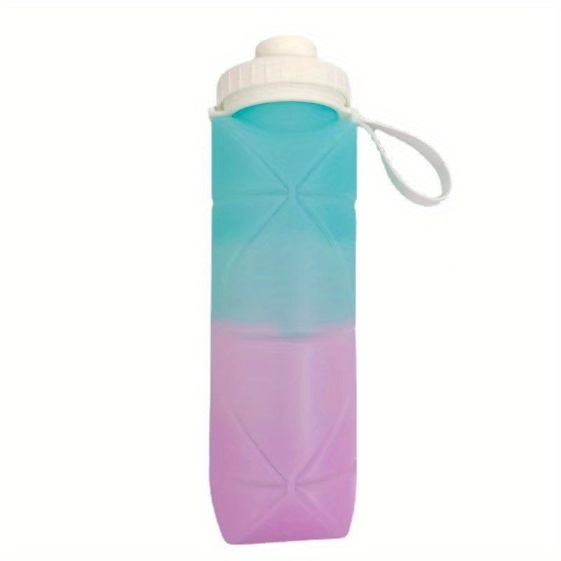 Foldable Outdoor Sports Water Bottle With Convenient Silicone Cup