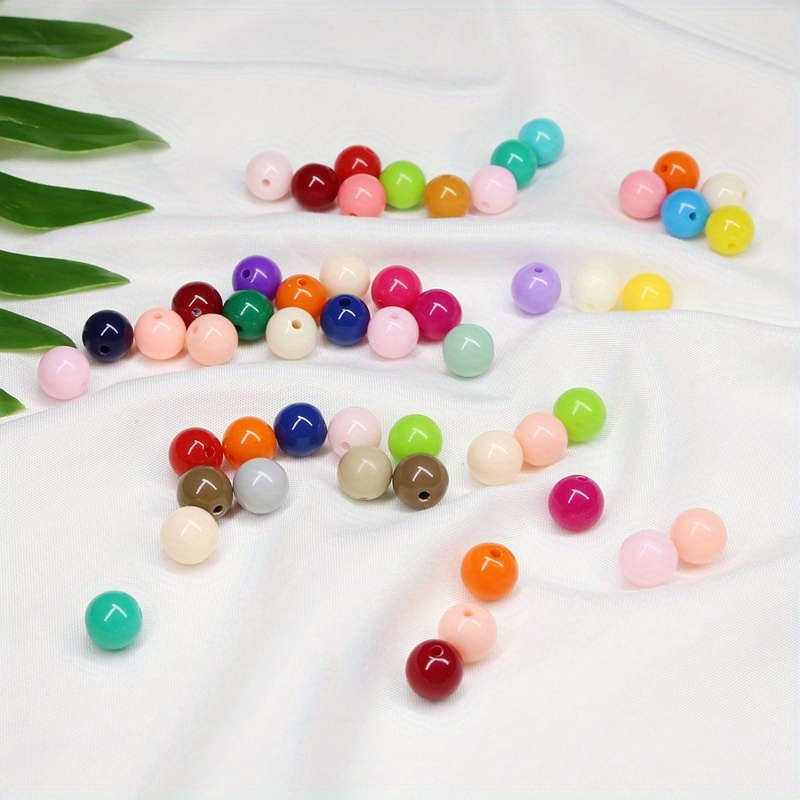 Bango Acrylic Plated Patterned Round Beads 10Pcs, Beads For
