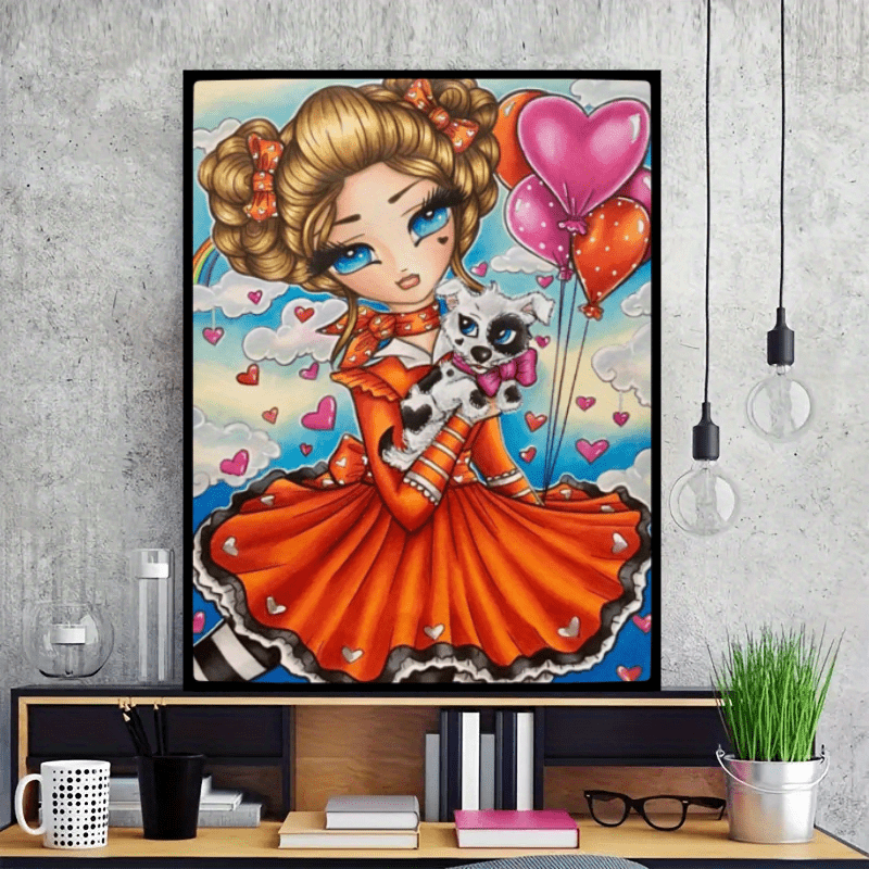 5d Diy Diamond Painting Art Kit Little Girls Cartoon Series All Diamond  Digital Painting Kit Adult And Children Beginner, Souvenir Gift Set Picture  Crystal Letter Embroidery Home Wall Decoration - Temu