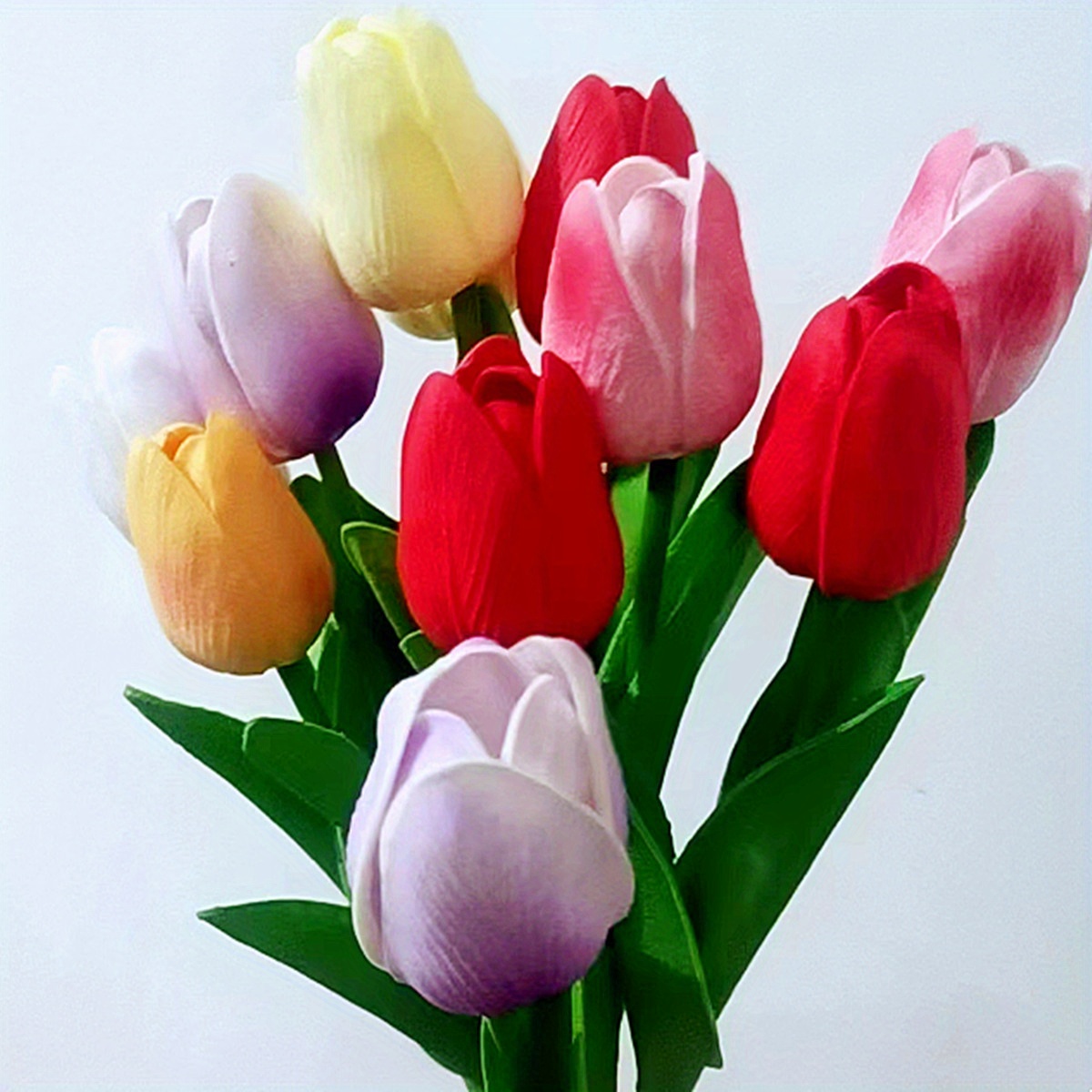 Tulipani multicolori fiori artificiali steli di tulipano Real Feel tulipani  per Bouquet da sposa composizione floreale decorazioni per la tavola del  cimitero - AliExpress