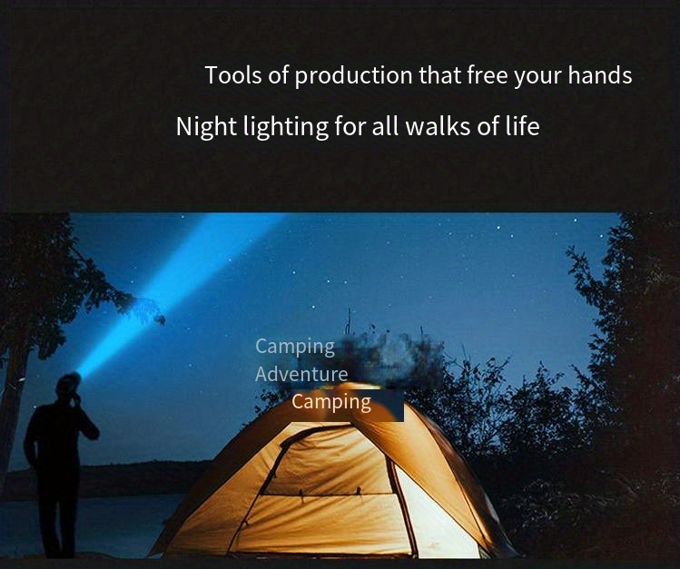 Linterna Frontal Led Recargable Trekking Pesca Camping