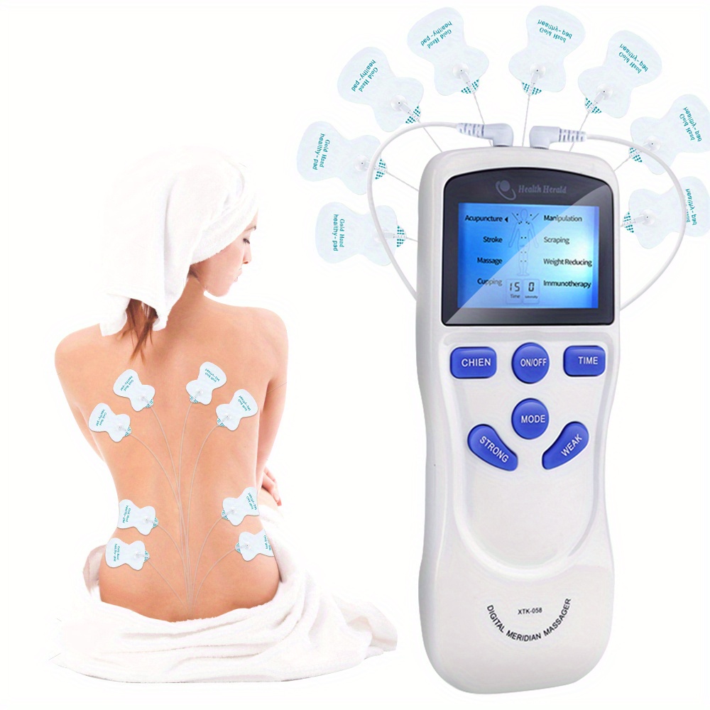 AUVON 24 Modes Rechargeable TENS Unit, 4th Gen Muscle Stimulator with 10pcs TENS  Machine Electrodes for