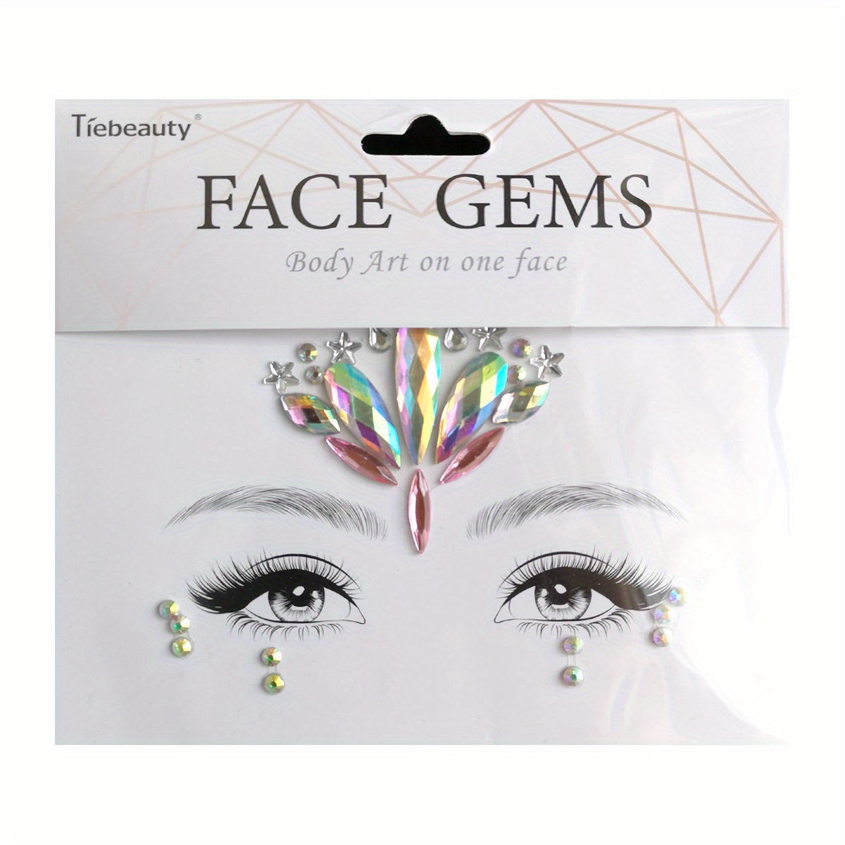 Face Jewels sticker Make Up Adhesive Temporary Tattoo Body Art Shiny Gems
