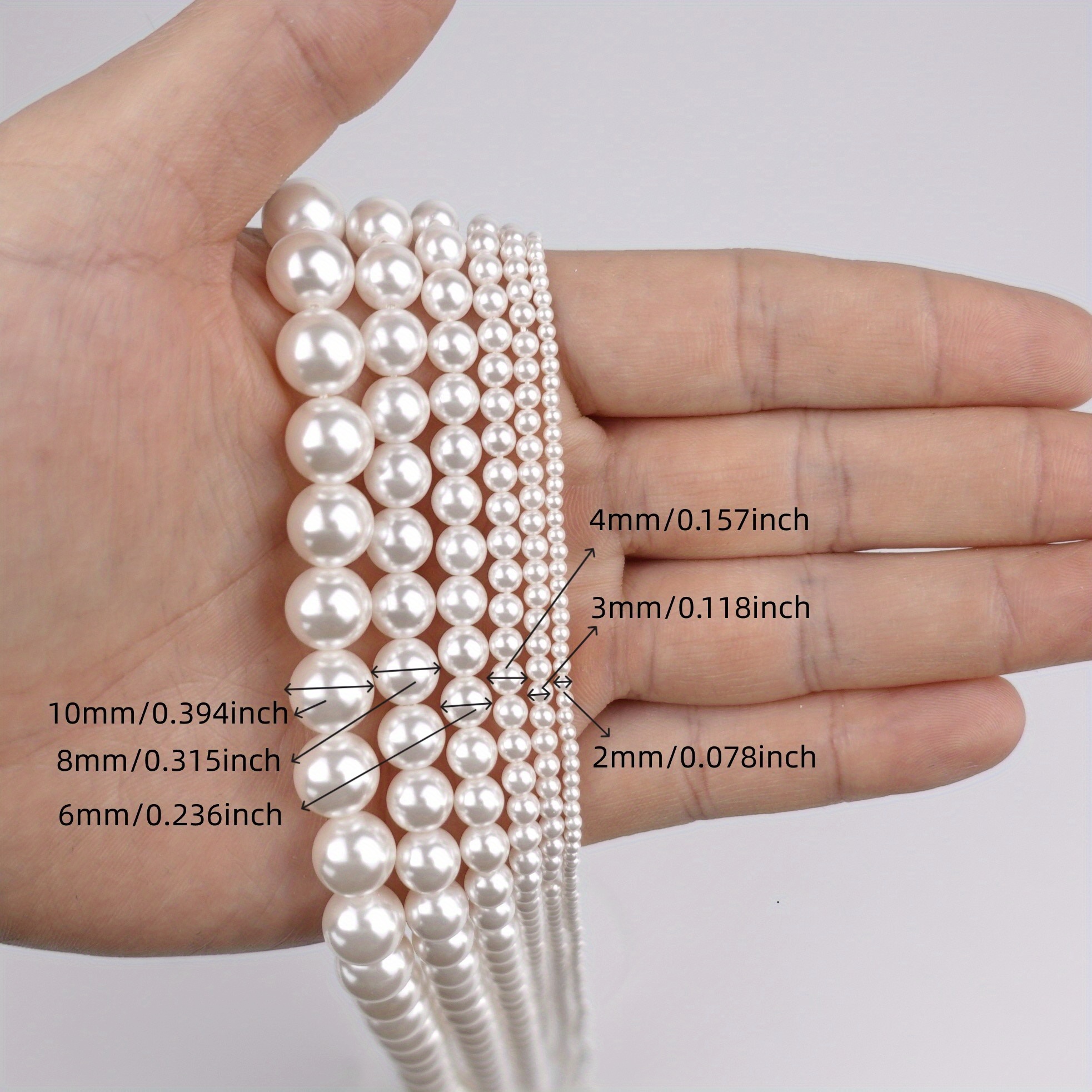 Natural 2mm 3mm 4mm Faceted White Shell Pearl Round Tiny Beads Diy Loose  Spacer Beads for Jewelry Making Beading Accessories