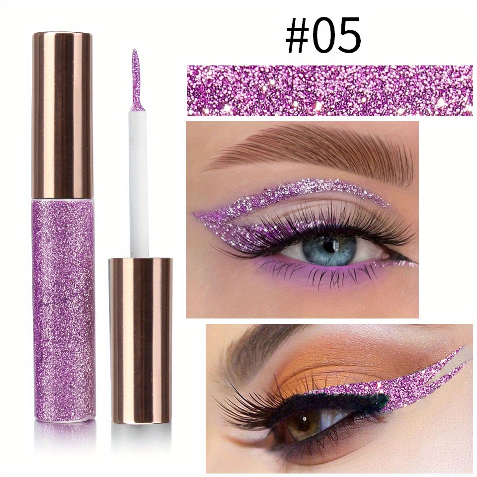 16 color Glitter Liquid Eyeliner Stick Sequins - Temu