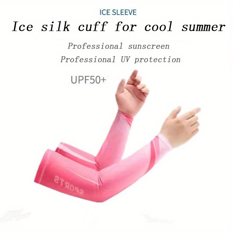 Mangas para brazo de seda hielo, con protección solar UV UPF 50