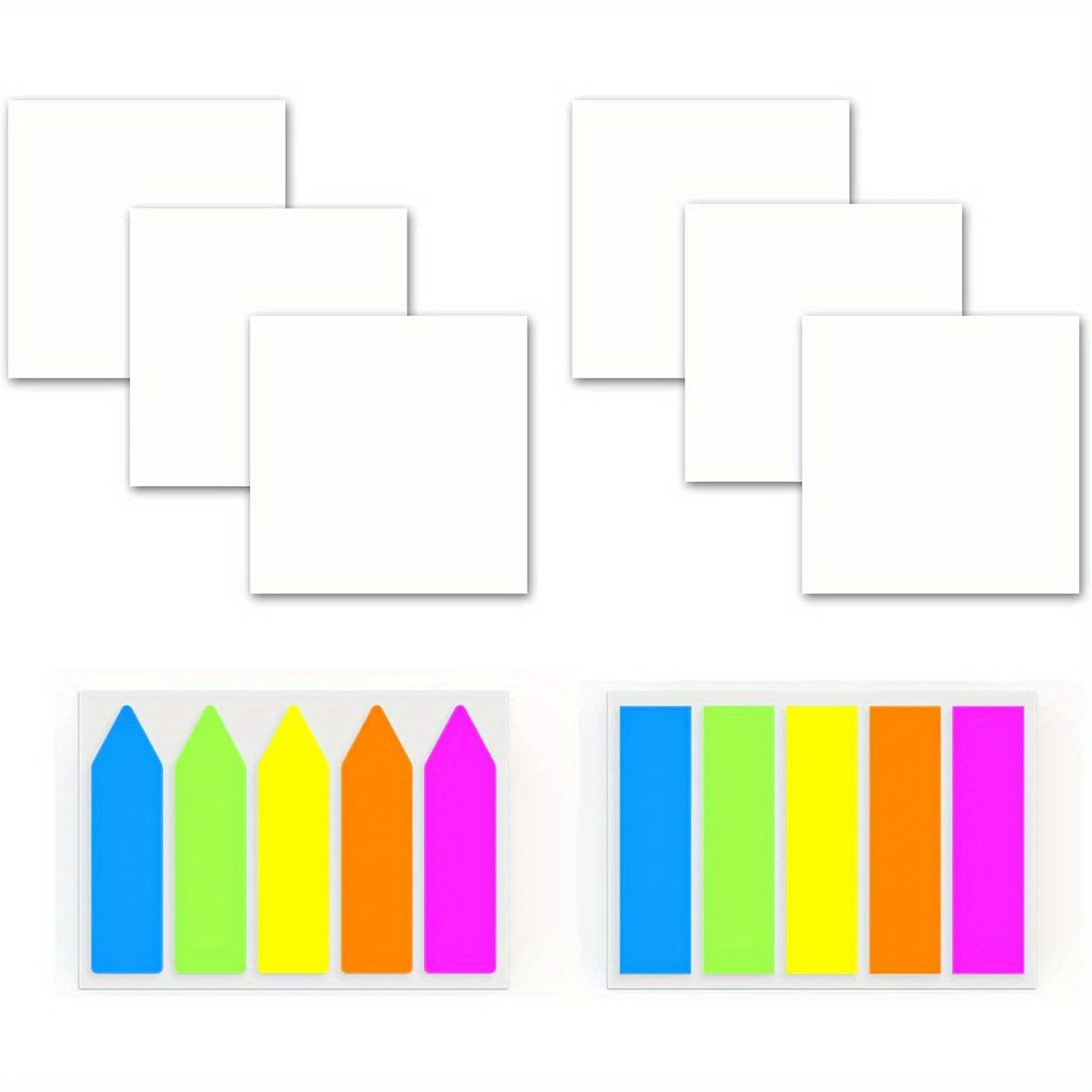 960Pcs Transparent Sticky Note Pads Set,Clear Sticky Notes Long Page  Markers Sticky Index Tabs, Arrow Flag Tabs Colored Sticky Notes for Page  Marker