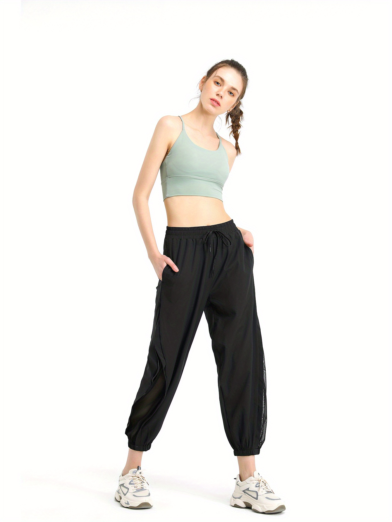 Womens Yoga Casual Loose Sports Trousers Breathable Fitness Pants