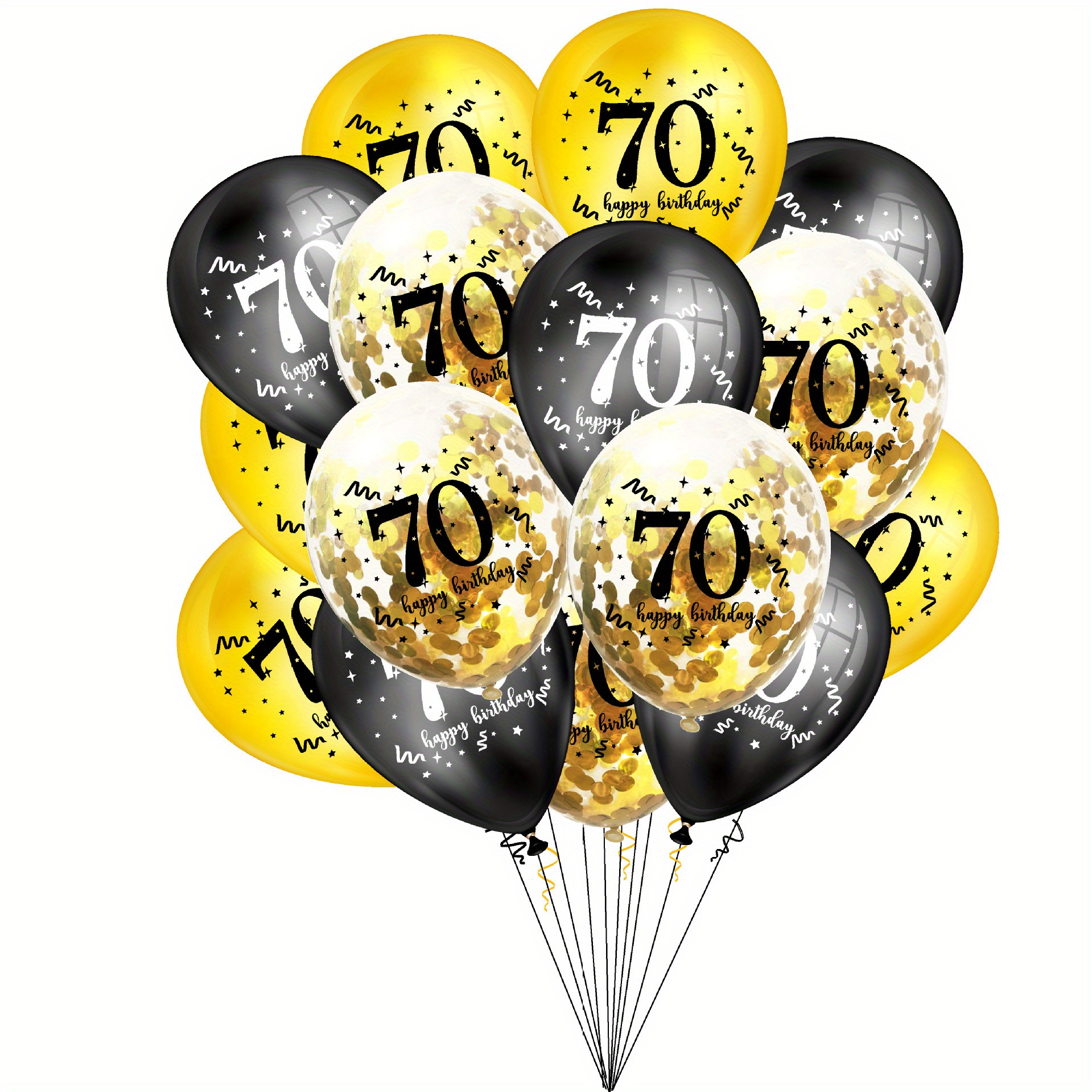 Ballons pour fête d'anniversaire, 30, 40, 50 et 60 ans, chiffres