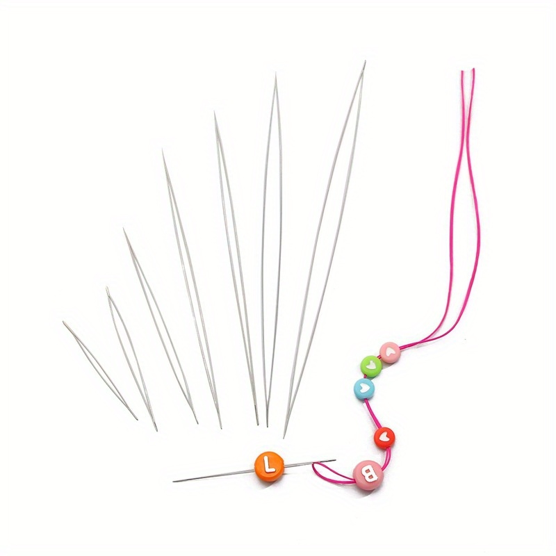 Beaded Needle Pins Open Needles Twisted Beads Needles Diy - Temu