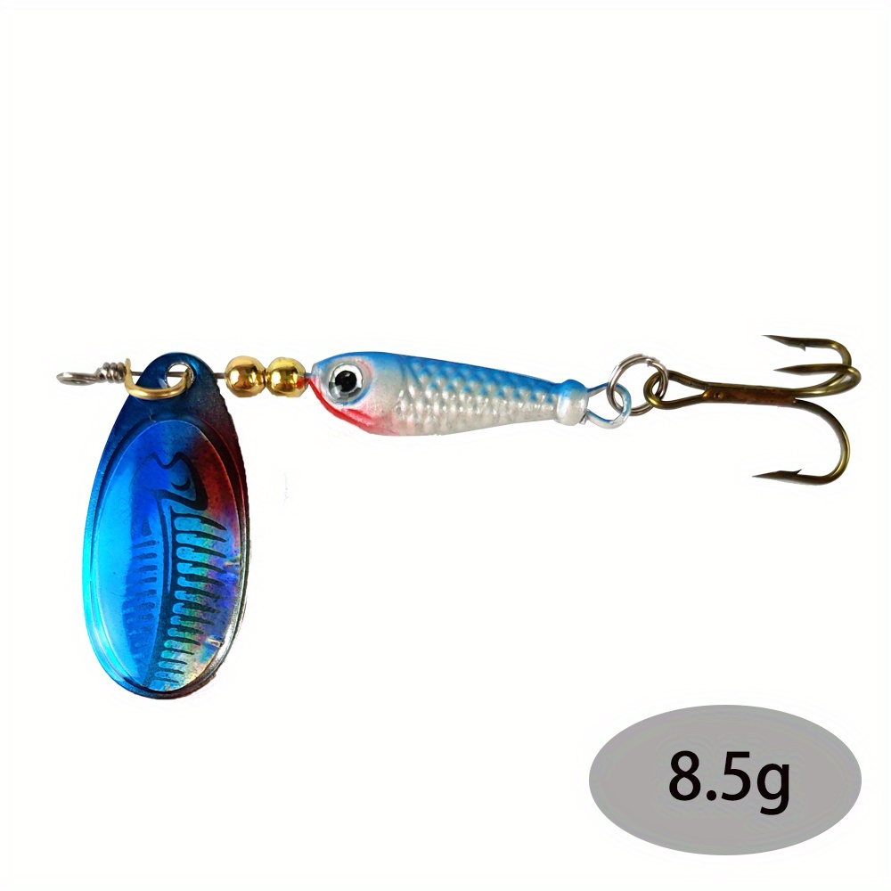 Premium Fishing Spinner Bait Rotating Spoon Lure Pike Bass - Temu Canada