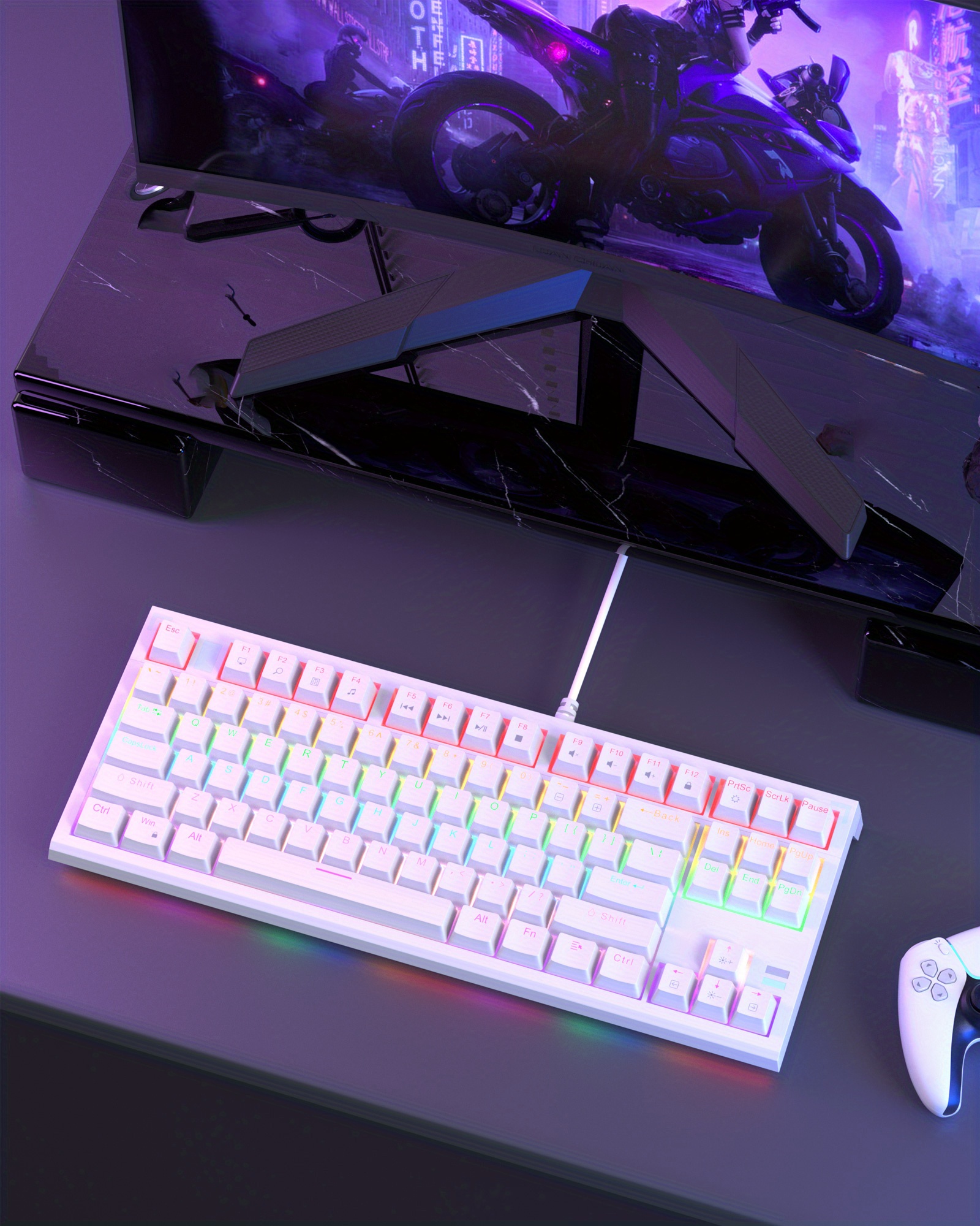 Magegee 75% Mechanical Gaming Keyboard With Blue Switch, Led Backlit ...