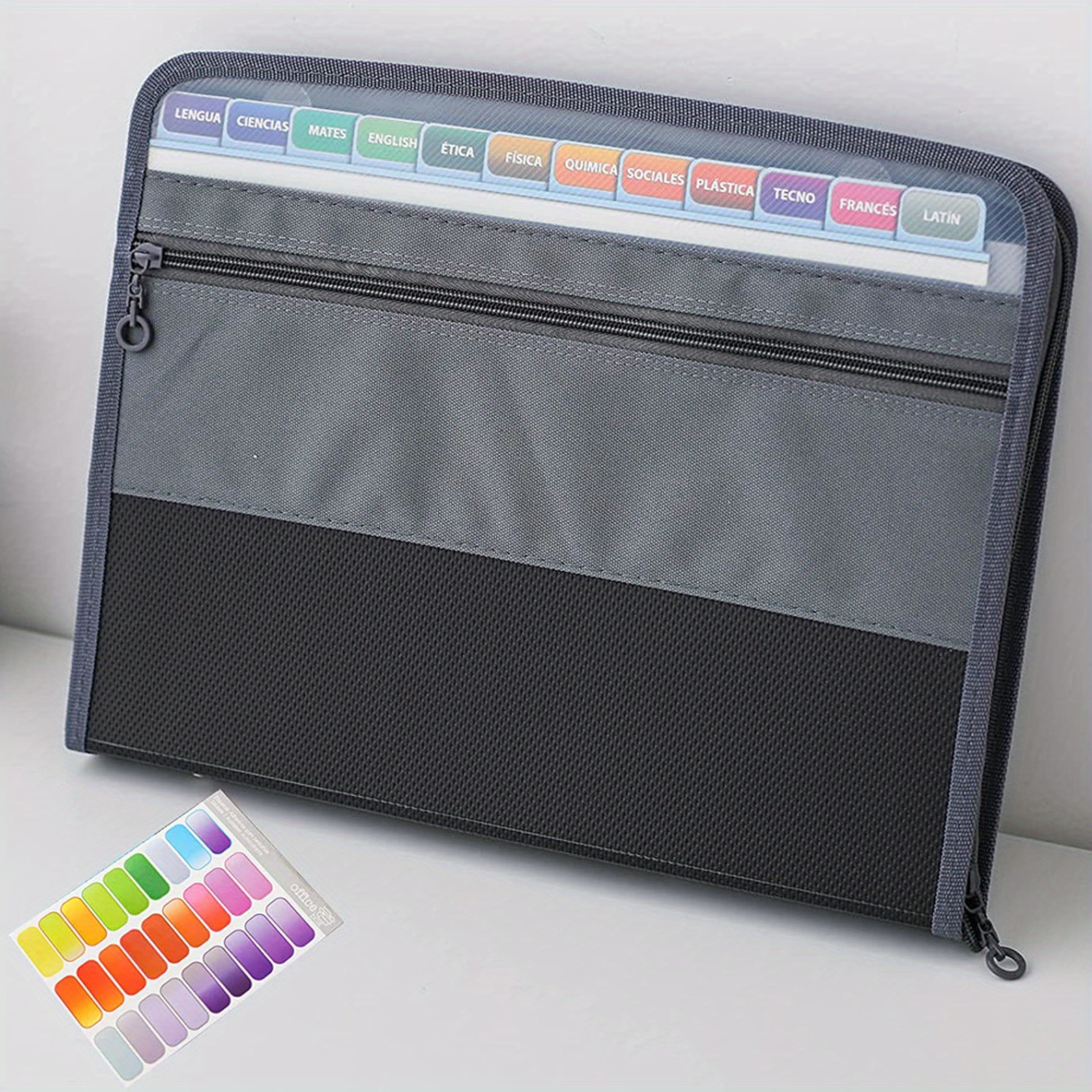 13 pocket Diy Expanding File Folder With Zipper A4 Letter Temu
