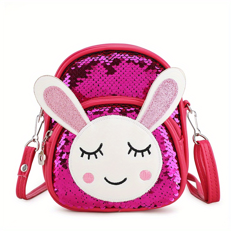 Kids Rabbit Backpack Sequin Shoulder Bag