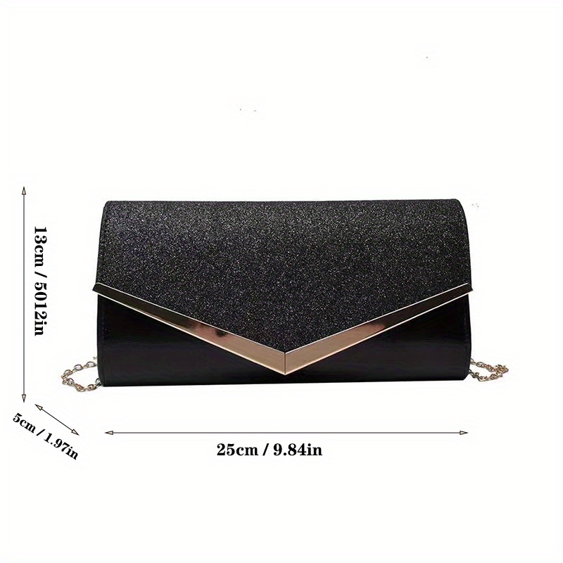 Simple Clutch Wallet, Stylish Evening Bag For Party, Women's Solid Color  Coin Purse With Chain Strap - Temu