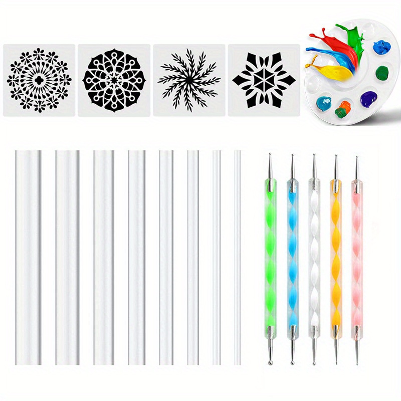 Mandala Dotting Tools Kit Pottery Tool Diy Graffiti Painting - Temu