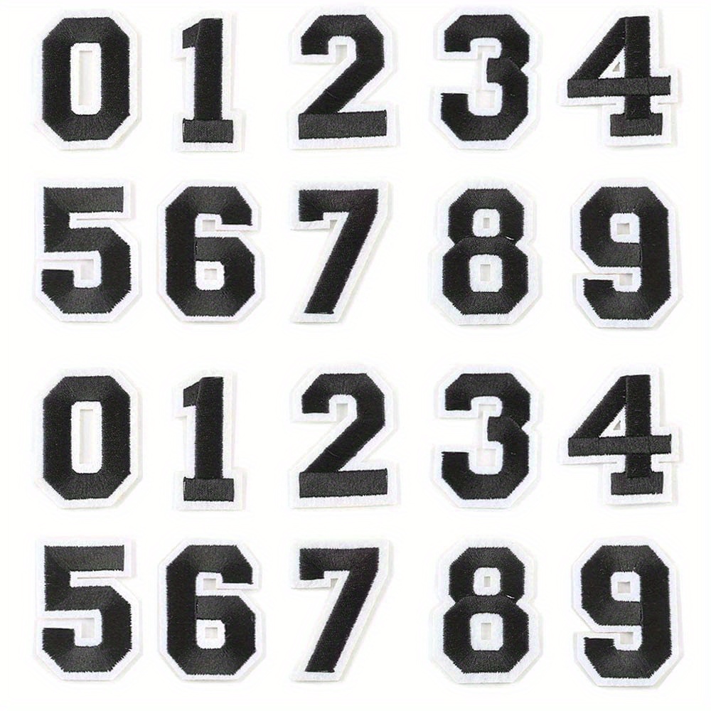 Number Patches Set Number Appliques 0 9 Iron On Stickers Sew - Temu