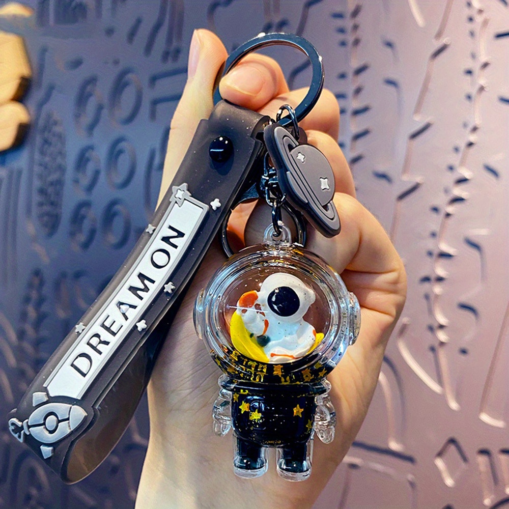 Astronaut Space Keychain Charm, Astronaut Key Chain, Liquid Keychain