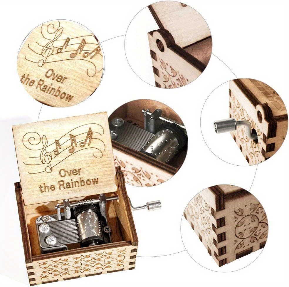 Vaodroesia music box happy birthday, caja musical con manivela