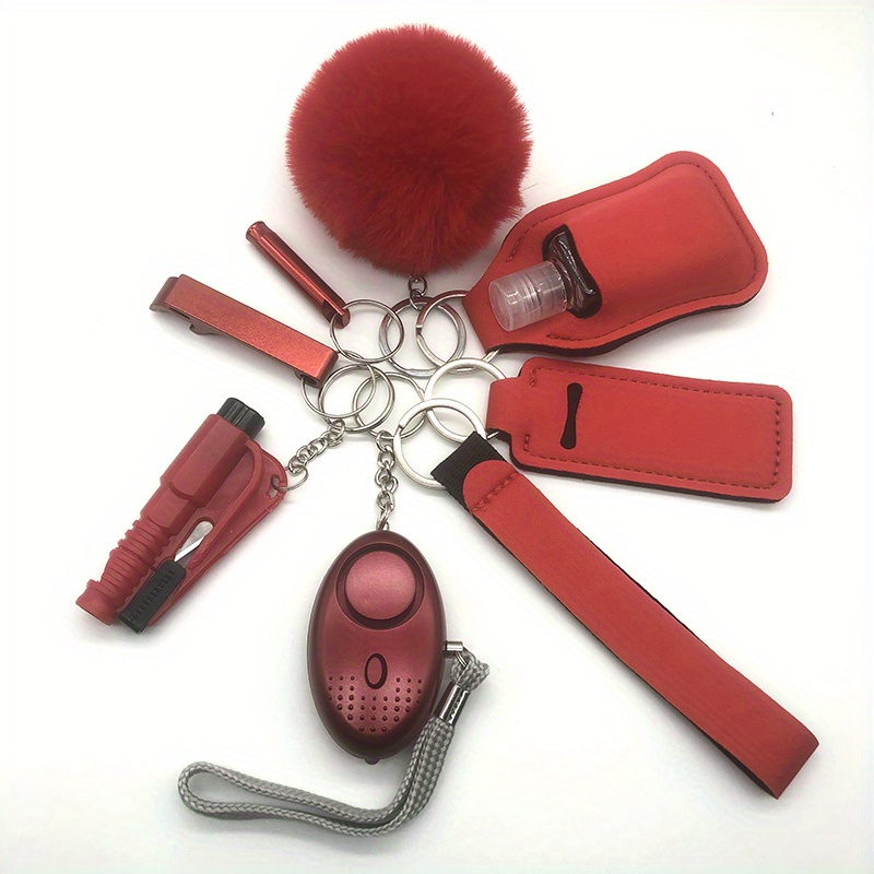 Women Safety Keychain Supply Self Defense Keychain Pom Pom - Temu