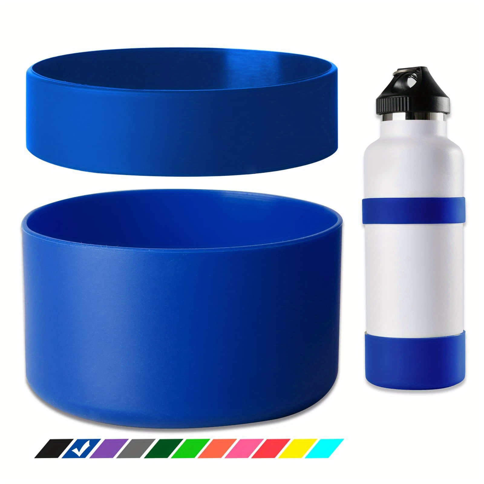 Silicone Water Bottle Boot - Blue