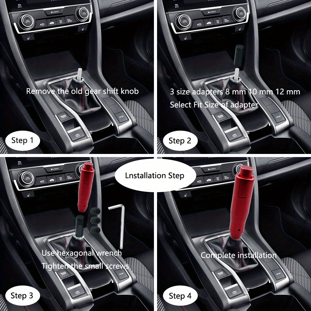 Upgrade Car An Automatic Push Button Gear Shifter Knob Fits - Temu