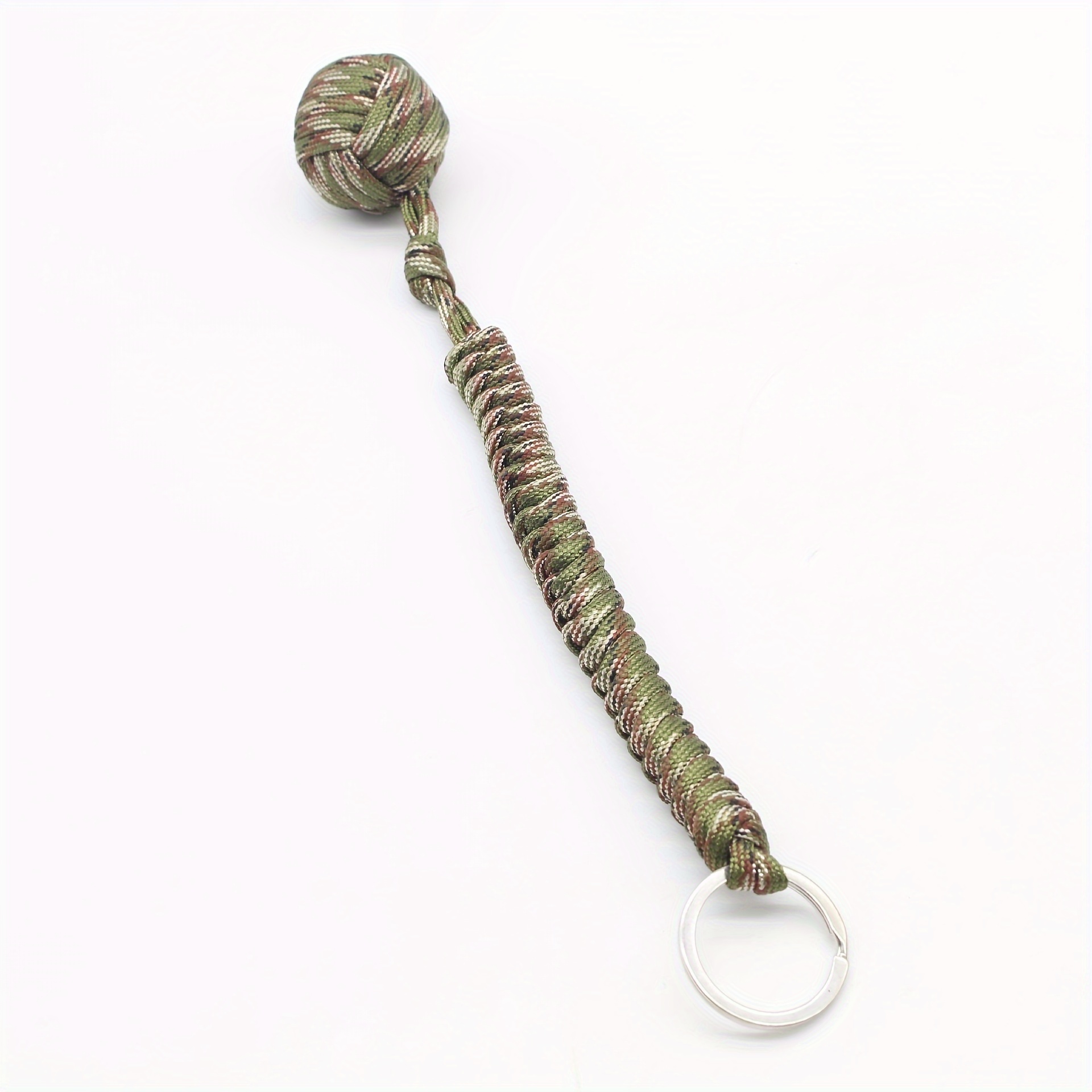 Outdoor Umbrella Rope Key Chain Self defense Steel Ball