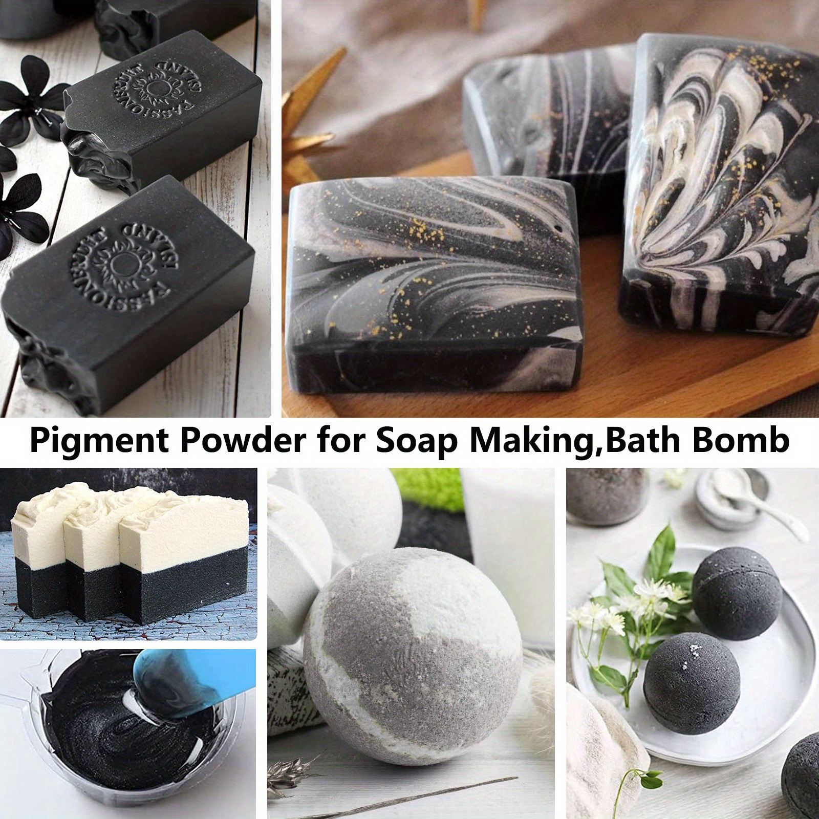 Mica Powder Pigment “Haku-Gan White” (25g) Multipurpose DIY Arts and Crafts  Additive  Natural Bath Bombs, Resin, Paint, Epoxy, Soap, Nail Polish, Lip  Balm (Haku-Gan White, 25G) 