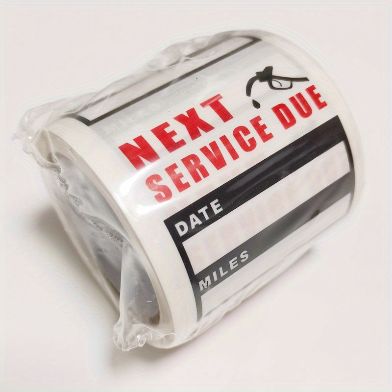 Per Roll Car Oil Change Sticker Maintenance Expiration Temu