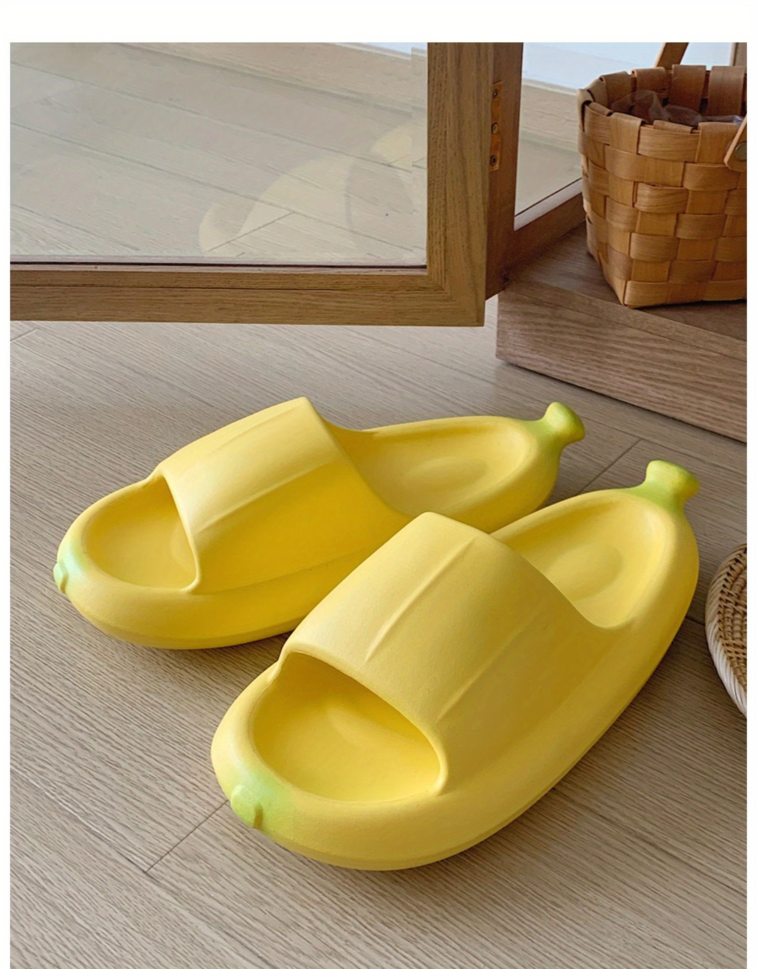 Summer Anti-slip Cute Cartoon Sandals Banana Slippers for Women Men