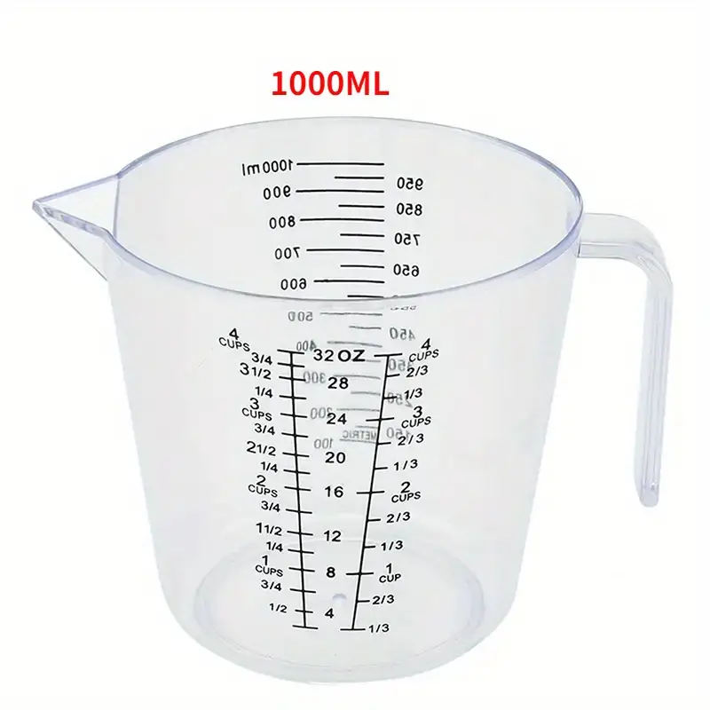 Plastic Measuring Cup Large Capacity Cup With Handle Kitchen - Temu