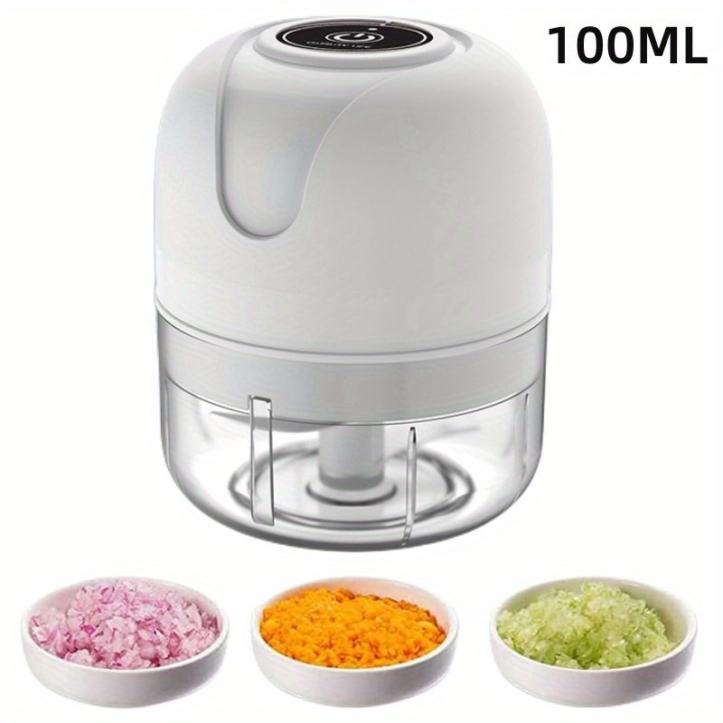 TureClos Vegetable Chopper USB Electric Garlic Mincer Wireless Rechargeable  Kitchen Grinder, D3, 250ml, Pink 