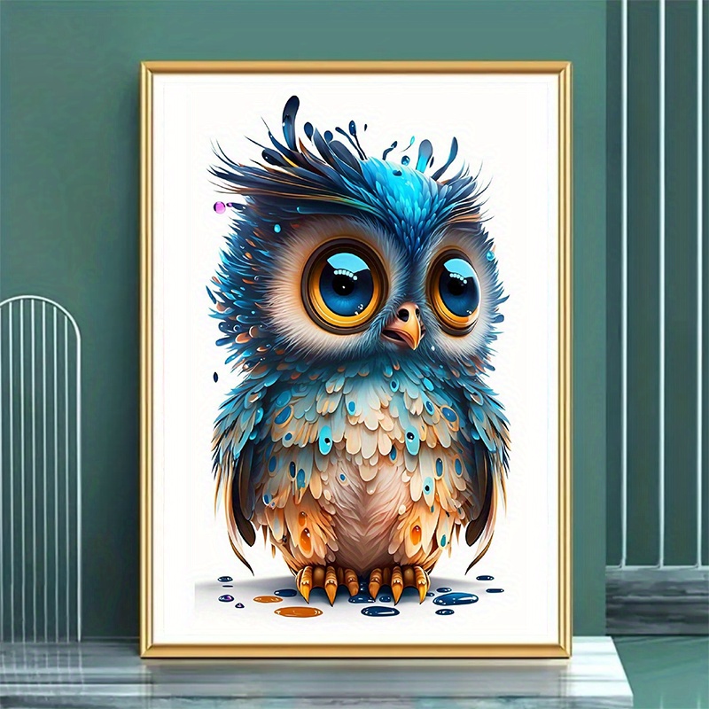 Blue Owl Diamond Painting - Diamond Painting Kit