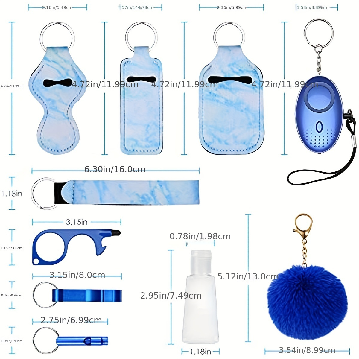 Safety Keychain Set Self defense Keychain Accessories No Temu