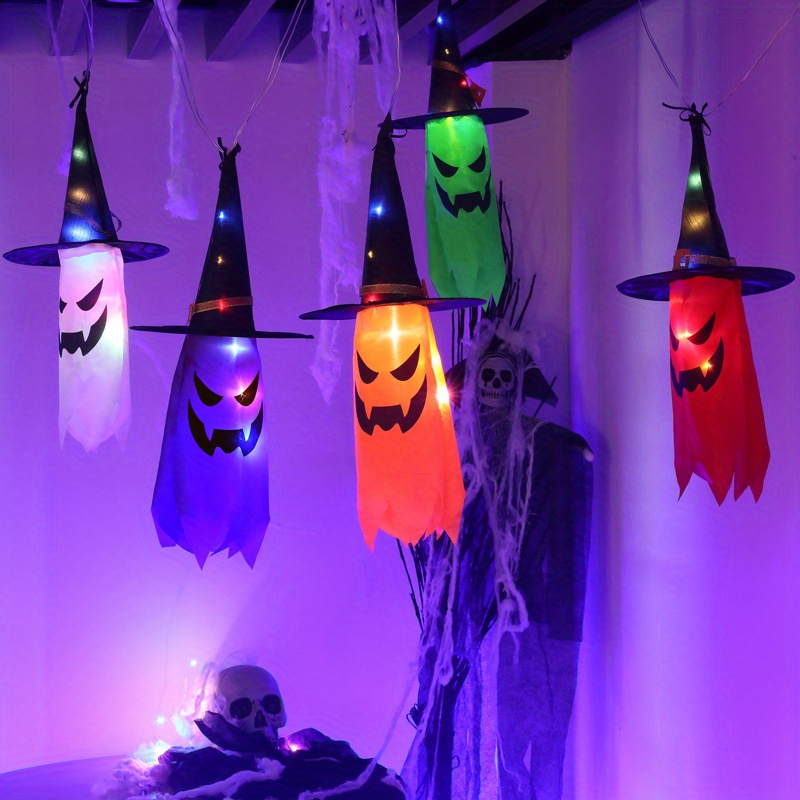 1pc wizard hat halloween led light decoration holiday room decoration outdoor decoration yard decoration fathers day gift for hotel catering event holding details 8