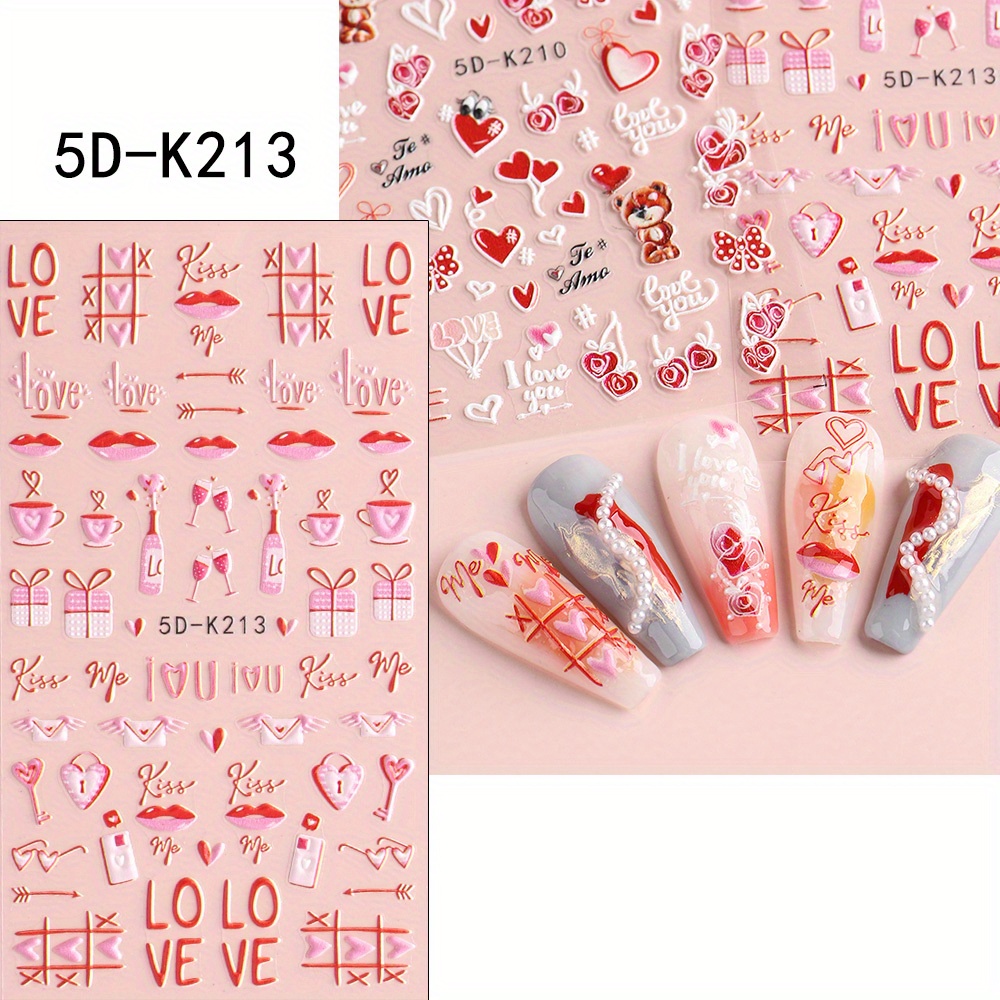 6 Sheets Louis Vuitton Nail Stickers HelloKitty