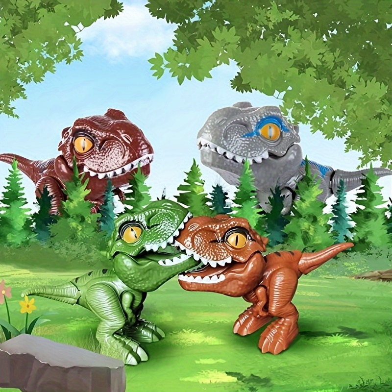 GFRGFH 4 Pièces Jouet De Dinosaure Tyrannosaure Rex Mordant Les Doigts,  Articulations Exquises, Mini Jouets De Simulation De Dinosaure Mobiles pour  Enfants Filles Garçons : : Jeux et Jouets
