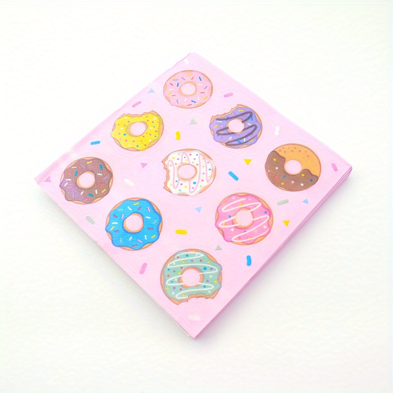 Donut Party Supplies With Donut Plates Cups Napkins Straws - Temu