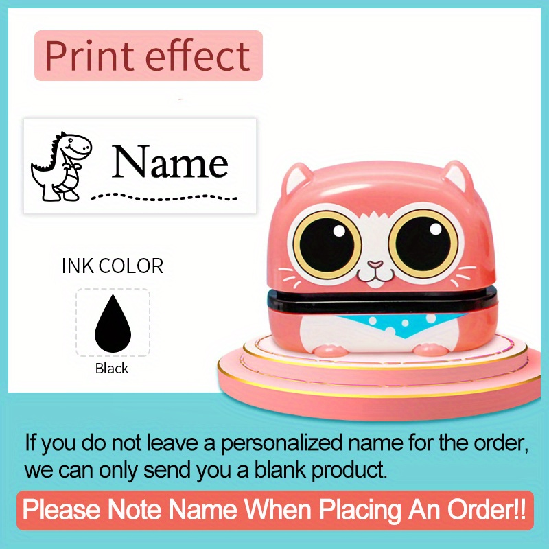 Personalized Cartoon Cat Name Stamp - Perfect DIY Stamp For Students School  Supplies - Waterproof & Non-Fading!